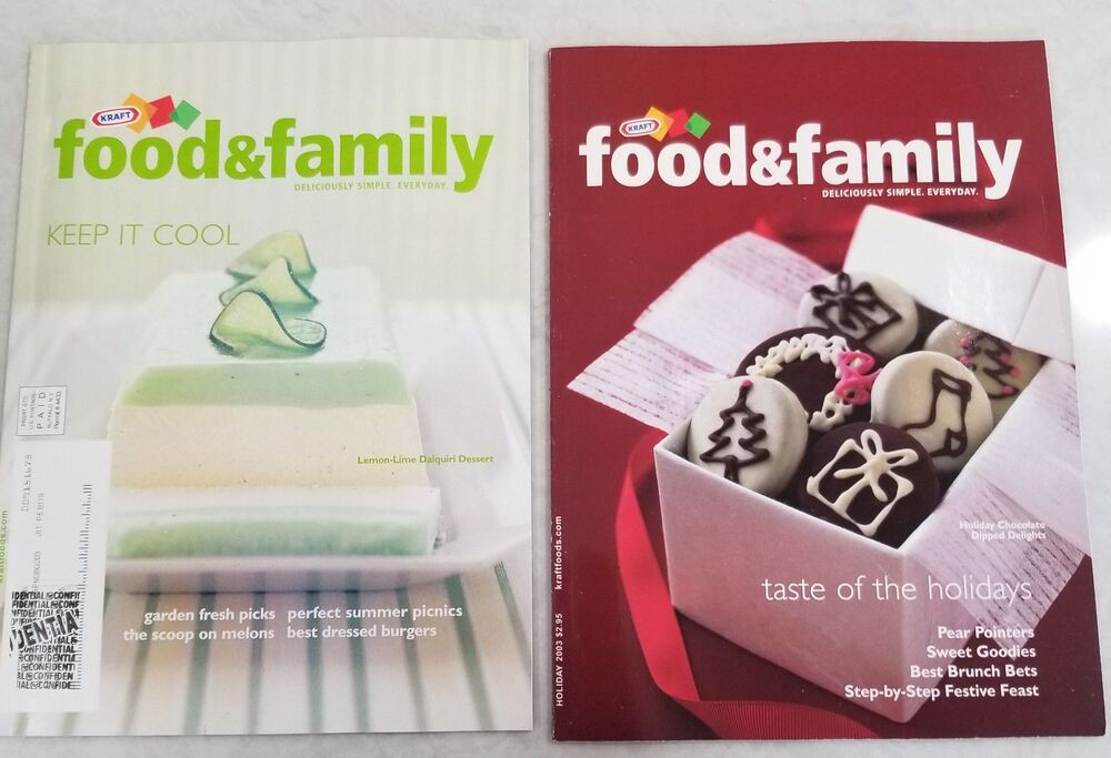 Kraft Food & Family Magazines 2003 Summer & Holiday Issues Vintage Recipe Lot